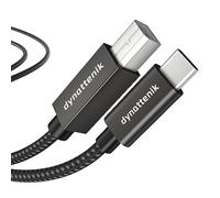 dynattenik Câble MIDI USB-C vers B 2 m, pour Clavier MIDI, Contrôleur MIDI et Interface Audio, Plug & Play, Compatible PC, Mac, Linux, Chrome OS - Lot de 6