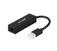 dynattenik NetLite 100 - Adaptateur Ethernet USB 2.0 vers 10/100 Mbps avec Câble RJ45 Intégré - Compatible Windows, macOS et Linux