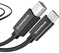 dynattenik TrackSync150 | Câble MIDI USB-C Vers B De 1,5m Pour La Mise À Jour De Câbles A-B, Claviers MIDI, Contrôleurs, Interfaces Audio | Compatible Avec PC, Mac, Linux, Chrome
