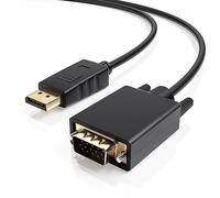 dynattenik ViewLiteX Série | Adaptateur DisplayPort vers VGA 1,8m avec Verrouillage - Connectez Votre PC DisplayPort à Un Écran VGA, Résolution 1080p