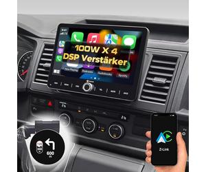 DYNAVIN Android Autoradio GPS Compatible pour VW T5 T6 Caddy Tiguan Sharan Skoda, 10,1 Pouces Radio avec Wireless CarPlay et Android Auto | Head-up Display | Dab+ Radio: D9-V10W Premium Flex