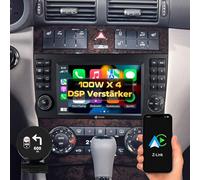 DYNAVIN Android Autoradio GPS pour Mercedes W203 CL203: 7 Pouces OEM Radio avec Wireless CarPlay et Android Auto | Head-up Display | Dab+ Radio: D9-MBC Premium Flex