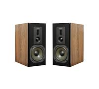 Dynavoice Definition DM-6 II Chêne Naturel - Enceintes Bibliothèque HiFi Passives 6,5 Pouces Kevlar, 2 Tweeters Ribbon + Soft Dome, Système X-Change, 120W, 6 Ohms, Façade Noir Brillant - Paire.