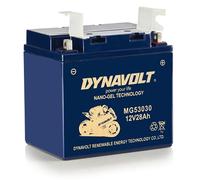 Dynavolt NANO-GEL MG53030 Batterie moto 12V 28Ah 350A, remplace 53030, dimensions : 178x123x166mm, sans entretien et étanche Batterie moto gel