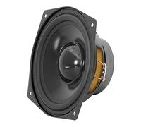 Dynavox 206158 Enceinte de basses compacte 130 mm 8 ohms avec nervure en caoutchouc pour montage automatique dans les boîtiers d'enceintes pour reproduction des médiums et des graves Noir