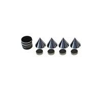 Dynavox Découpleurs Coloris Chrome, Blister de 4 cônes d'isolation pour appareils HiFi, Hauteur réglable
