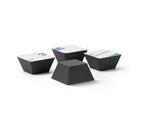 Dynavox Amortisseur Silicone EDS20, Lot de 4 Pieds Anti-Vibrations universels pour appareils Hi-FI, Enceintes, amplificateurs, platines vinyles, avec adhésif 3M, Noir