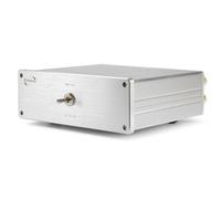 Dynavox AMP-S III, commutateur amplificateur et Enceintes, boîtier Aluminium, 2 Paires d’Enceintes sur 1 ampli ou 2 amplis sur 1 Paire, Connexion par fiches Bananes ou bornes, Argent