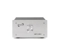 Dynavox AMP-S MK II, Pupitre de sélection ampli/Enceinte, Chassis en métal, Plastron de 4 mm en Aluminium, Bornes à Visser et fiches Bananes, Coloris argenté