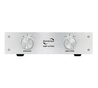 Dynavox AMP-S Pro, Pupitre de sélection ampli/Enceintes pour amplificateur stéréo et Surround, Chassis en métal, Connexion bornes à Pince vis et fiche Banane, argenté 207766