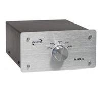 Dynavox AUX-S, commutateur audio-vidéo dans un chassis métallique avec 5 entrées sources stéréo, coloris argenté