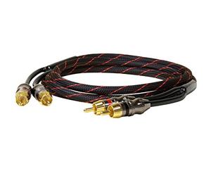 Dynavox Câble stéréo RCA Perfect Sound, approprié pour appareils audio possédant une connexion RCA comme par ex. Amplificateur, lecteur CD, coloris noir/rouge, connecteurs dorés, longueur 1,5 m