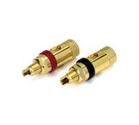 Dynavox Lot de 2 prises banane PRO V plaquées or