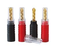 Dynavox Ensemble De Connecteurs Banane Haut De Gamme 2 X Rouge / 2 X Noir