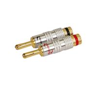 Dynavox Lot de 4 fiches banane avec fixation écartée