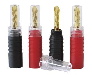 Dynavox Fiche Banane Creuse 2 x Rouge, 2 x Noir, 1 x 1 x 4,5 cm