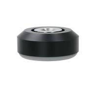 Dynavox Highend Dual Absorber Lot de 4 découplage en Aluminium avec Deux caoutchoucs de Silicone amortisseurs Support en Acier Inoxydable pour Haut-parleurs et Racks, Noir