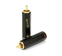 Dynavox Lot de 4 connecteurs RCA haut de gamme, noirs