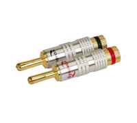 DYNAVOX Kit de fiches bananes 4 pièces fixation d'écartement rouge / noir