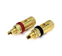 Dynavox Lot de 2 prises banane PRO V plaquées or