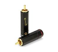 Dynavox Lot de 4 connecteurs RCA haut de gamme, noirs