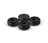 Dynavox Pieds De L'Appareil Avec Moletée Midi Aluminium Noir 4er-Set 30 X 10 MM
