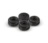 Dynavox Lot de 4 Pieds moletés en Aluminium pour appareils HiFi tels Que Haut-parleurs, amplificateurs et platines - Noir anodisé