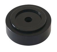 Dynavox Pieds pour appareils HiFi, Blister de 4 pièces en Aluminium anodisé et étouffoirs Gomme, Coloris Noir