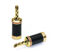 Dynavox Prise Banane Hohl En Carbone Ensemble De 2 Plaqué Or