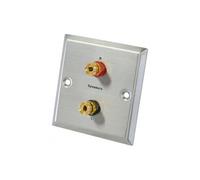 Dynavox Prise murale pour haut-parleurs 2 borniers pour fiches banane Acier inoxydable (Import Allemagne)