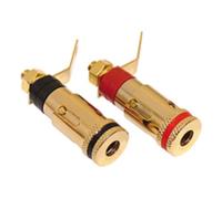 Dynavox Prises D'Insertion Pour Banane 2 X Rouge / 2 X Noir Câble Jusqu'à 4 Mm