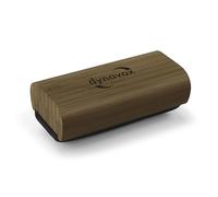 Dynavox Puk SP120 Brosse en Velours/Bambou pour Un Nettoyage Doux du Vinyle, Livrée dans Pochette de Rangement, Marron foncé