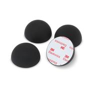 Dynavox Set de 4 amortisseurs élastomères ED50 pour appareils HiFi, Enceinte, Haut-Parleur, Platine, amplificateur etc.. Patch Autocollant 3M, Coloris Noir