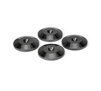 Dynavox Spike Lot de 4 rondelles pour Enceintes et appareils - Protection élégante Contre Les Rayures sur Le Sol ou Les étagères Hi-FI - Noir