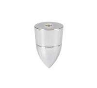 Dynavox Lot de 4 absorbeurs de sous-Watts réglables en Hauteur pour Haut-parleurs, boîtiers ou appareils Hi-FI Montage à vis Chromé