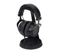Dynavox Support Universel KH-1000 pour Tous Types de Casque ayant Une Largeur d'arceau jusqu'à 38 mm. Support métallique, revêtement en Silicone, Coloris Noir