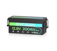 Dyness Batterie Lithium 12V 200Ah LiFePO4 avec BMS 200A, 2560Wh pour Camping-Car/Marin à Décharge Profonde, Solaire, Aventure/Van, Hors-Réseau