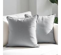 DYNMC: Lot de 2 coussins rembourrés et dotés de housses, 45 x 45 cm, avec beaucoup de rembourrage, vainqueur comparatif, coussin de dossier en coton Öko-Tex