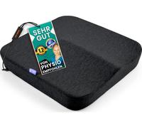 DYNMC you Coussin de Siège d'Extérieur - Rembourrage épais, Grande Surface Assise - Coussin extérieur imperméable, Robuste avec Sac de Haute qualité - Tapis de Sol Camping (Noir, Carré)