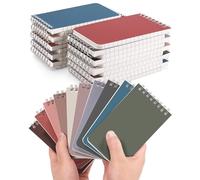 Dynta Lot de 30 carnets à spirale de 7,6 x 12,7 cm, mini blocs de 10 blocs colorés Morandi pour la maison, l'école, l'université, le bureau, le travail, les voyages, 60 feuilles/120 pages