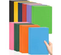 Dynta Lot de 30 carnets lignés A5 en vrac de 14 x 21 cm avec couverture souple colorée et papier épais pour l'école ou le bureau, 30 feuilles/60 pages, 10 couleurs