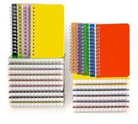 Dynta Lot de 40 mini carnets à spirales de 7,6 x 12,7 cm, 10 couleurs assorties pour l'école, la maison, le bureau, l'université, le travail, les voyages (60 feuilles/120 pages)