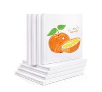 Dynta Lot de 8 livres vierges à couverture rigide de 12,7 x 12,7 cm pour enfants pour écrire des histoires, cadeau de Noël, art de la maison, carnet de croquis blanc à couverture rigide pour dessin,