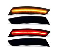 DYOG Pour Chevy Pour Camaro 2016-2023 LED Marqueur Latéral Réflecteurs Lampe Avant Rouge Feux Latéraux Arrière Répétiteur Rétroviseur LED(Front Red Rear)