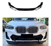 DYOG Voiture Pare-Chocs Avant Lèvre Becquets pour BMW X3 G01 X4 G02 2022-2023+, Spoiler Lèvre Pare-Chocs Avant Séparateur Garniture Lèvre Voiture Accessoires,A Gloss Black
