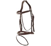 Dy'on Bridon Tressé avec Muserolle Combinée, Brun, Sang Chaud - 1 pcs