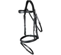 Dy'on Working by Dyon - Bride Simple avec Filet Combiné & Mousqueton, Pur Sang - Noir