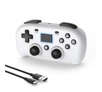 DYONDER Wireless Controller for PS4,Mini Style PS4 Gamepad Compatible with PS4/Pro/Slim,PC Game Remote for Window10/8/7,Gaming Controller with Dual Vibration/6-Axis Sensor/Audio Function(WHITE)