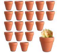 DYOUen Lot de 20 mini pots en terre cuite, 3 x 3,5 cm, en céramique, pour l'intérieur et l'extérieur, cactus, plantes succulentes, maison
