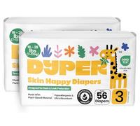 DYPER - Lot de 56 couches pour bébé, taille 3, couches hypoallergéniques à base de plantes, protection contre les fuites, pour un confort doux pour la peau de jour et de nuit | Couches douces de